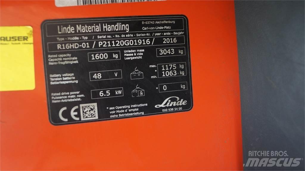 Linde R16HD Ανυψωτικά στενών δρόμων