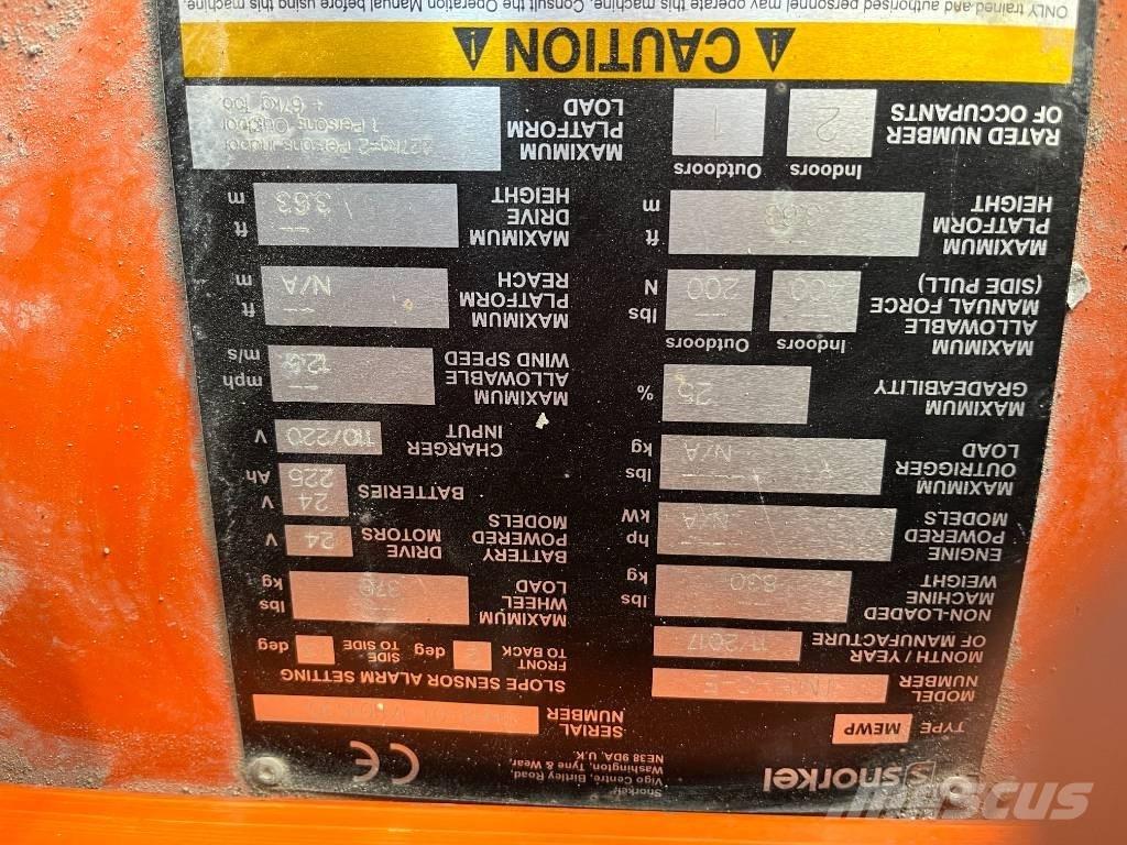 Snorkel TM 12 Ανυψωτήρες με κατακόρυφους πυλώνες