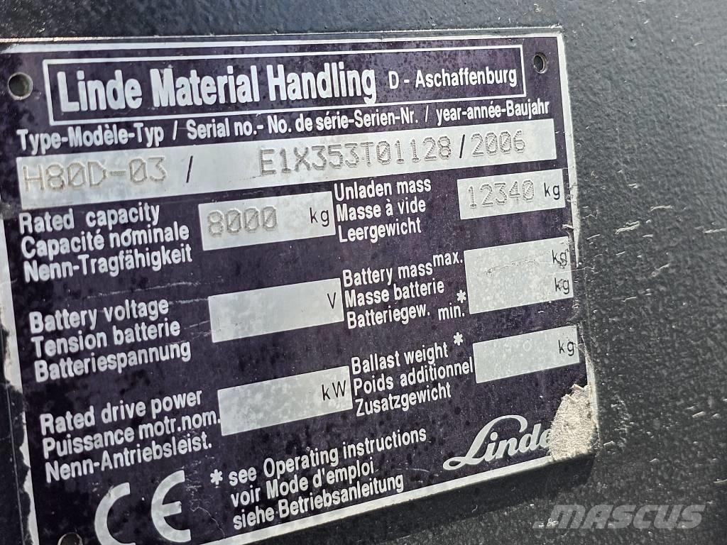 Linde H80D-03 Πετρελαιοκίνητα Κλαρκ