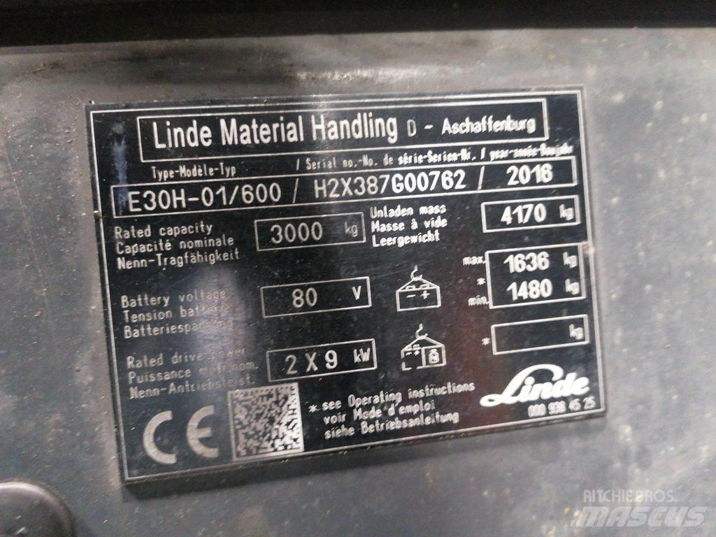 Linde E30H-01/600 Ηλεκτρικά περονοφόρα ανυψωτικά κλαρκ