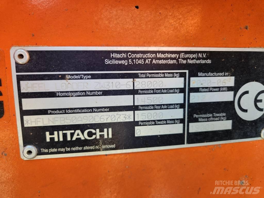 Hitachi ZW310-6 Φορτωτές με λάστιχα (Τροχοφόροι)