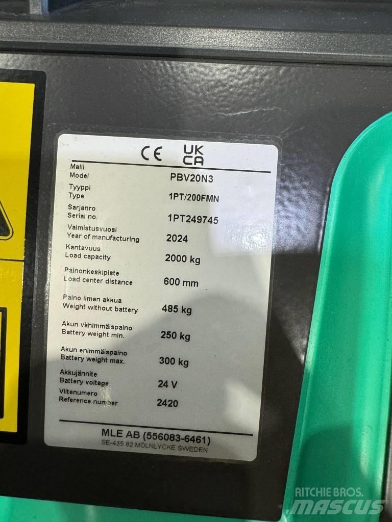 Mitsubishi PBV20N2 Χειροκίνητο περονοφόρο ανυψωτικό με πλατφόρμα