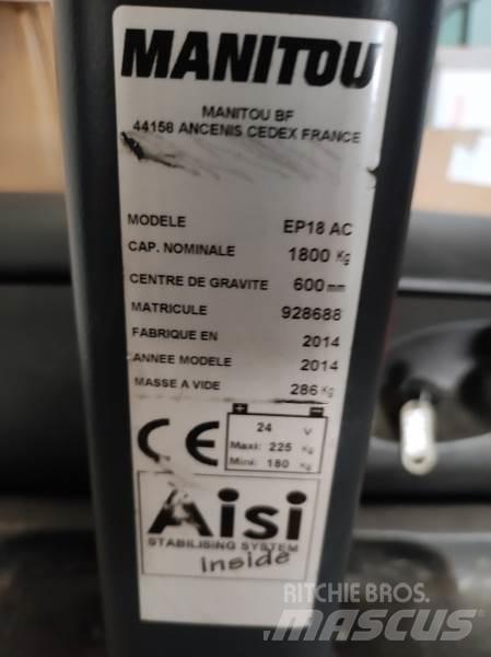 Manitou EP18 Ηλεκτρικά παλετοφόρα με ιστό