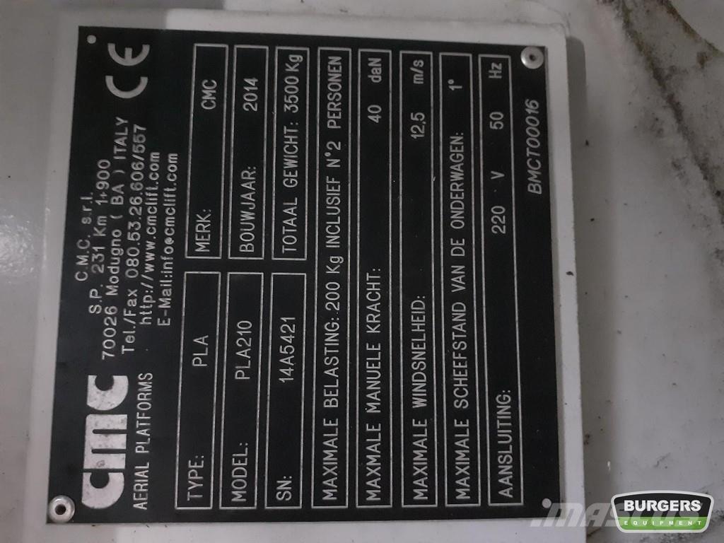 CMC PLA 210 Ανυψωτήρες με τηλεσκοπικό βραχίονα