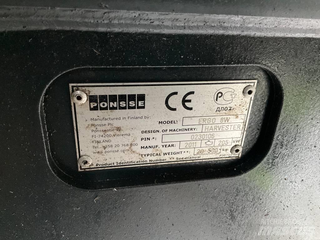 Ponsse ERGO 8W Θεριζοαλωνιστικές μηχανές