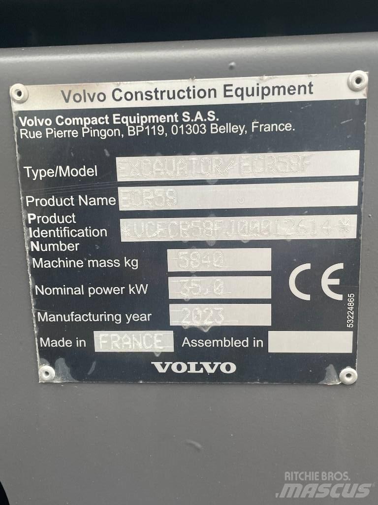 Volvo ECR 58 F Εκσκαφάκι (διαβολάκι) < 7t
