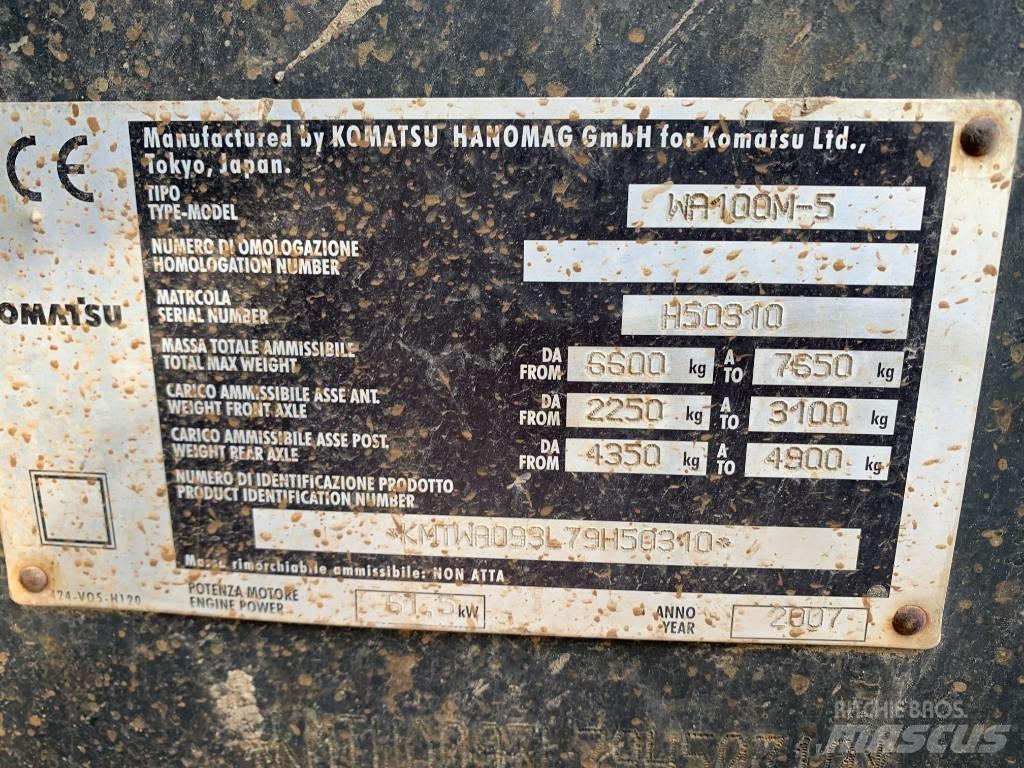 Komatsu WA 100 M-5 Φορτωτές με λάστιχα (Τροχοφόροι)