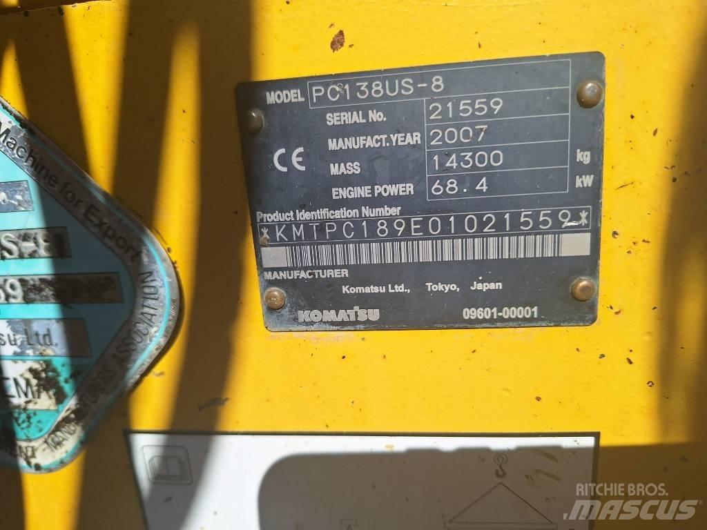 Komatsu PC 138 US-8 Εκσκαφείς με ερπύστριες