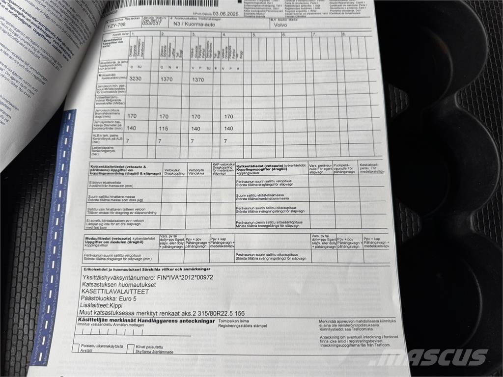 Volvo FMX 8x4 Φορτηγά Ανατροπή