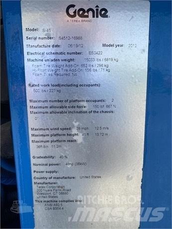 Genie S 45 Ανυψωτήρες με τηλεσκοπικό βραχίονα