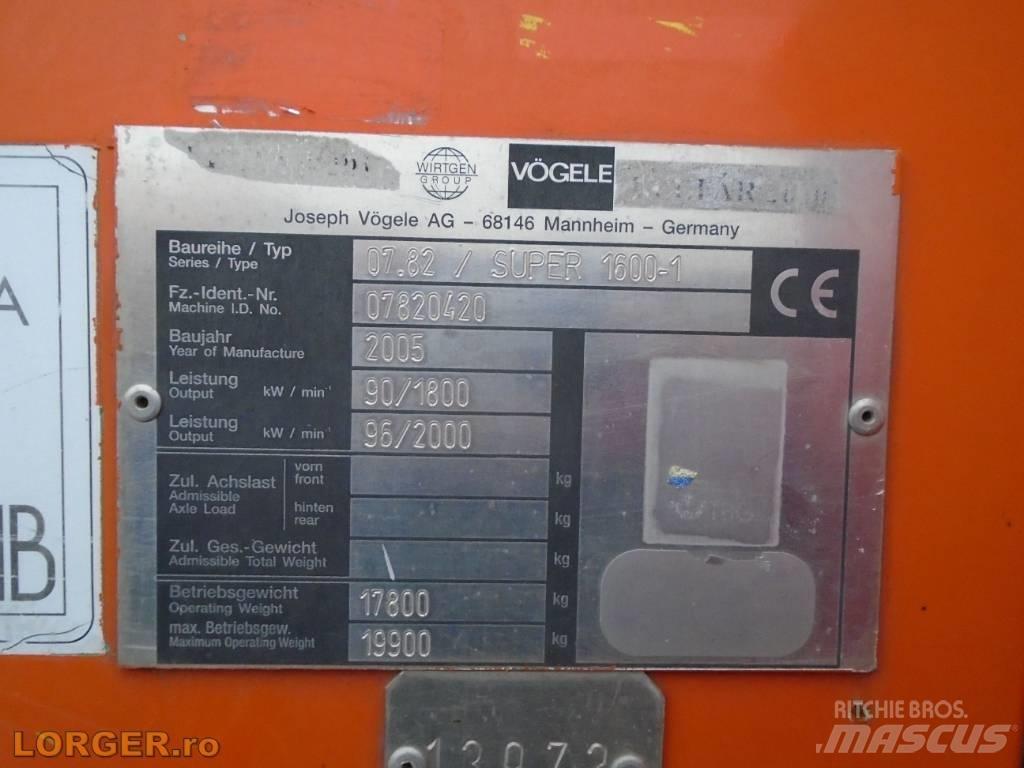 Vögele Super 1600 Επίστρωση ασφάλτου