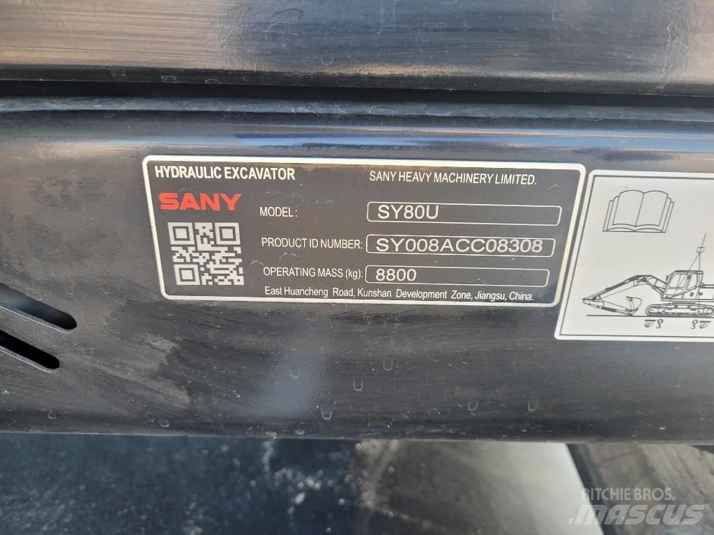 Sany SY80U Εκσκαφείς με ερπύστριες