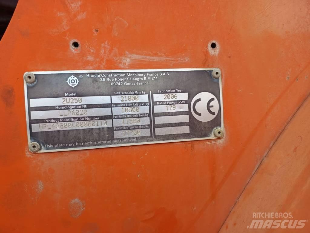 Hitachi ZW 250 Φορτωτές με λάστιχα (Τροχοφόροι)