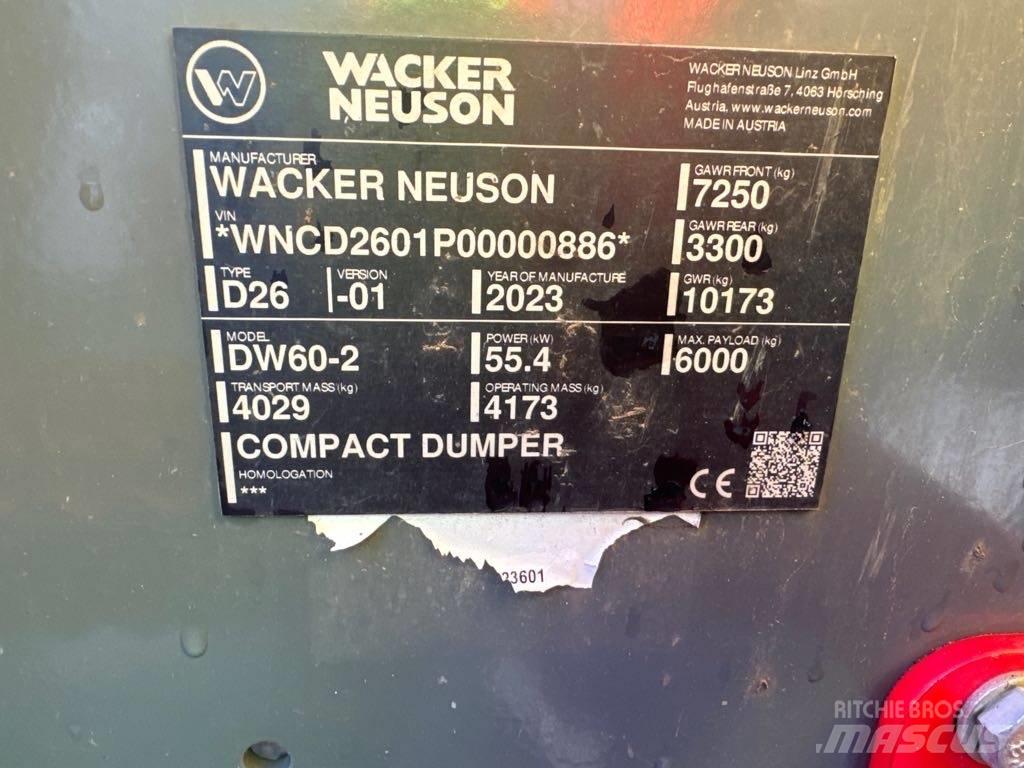 Wacker Neuson DW60-2 Dumpers εργοταξίου
