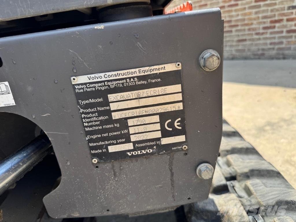 Volvo ECR 18 E Εκσκαφάκι (διαβολάκι) < 7t