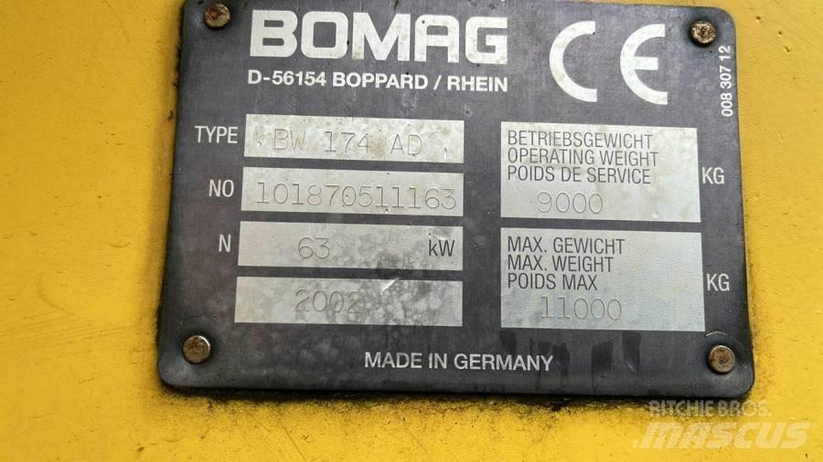 Bomag BW174 AD Οδοστρωτήρες διπλού κυλίνδρου