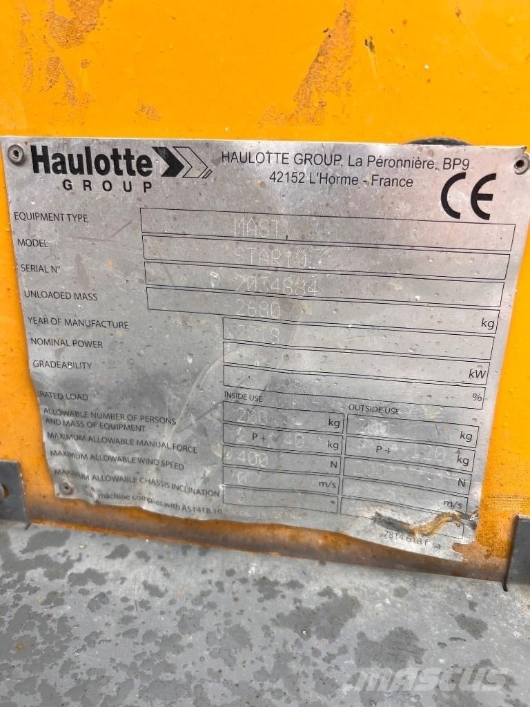 Haulotte Star 10 Ανυψωτήρες με τηλεσκοπικό βραχίονα