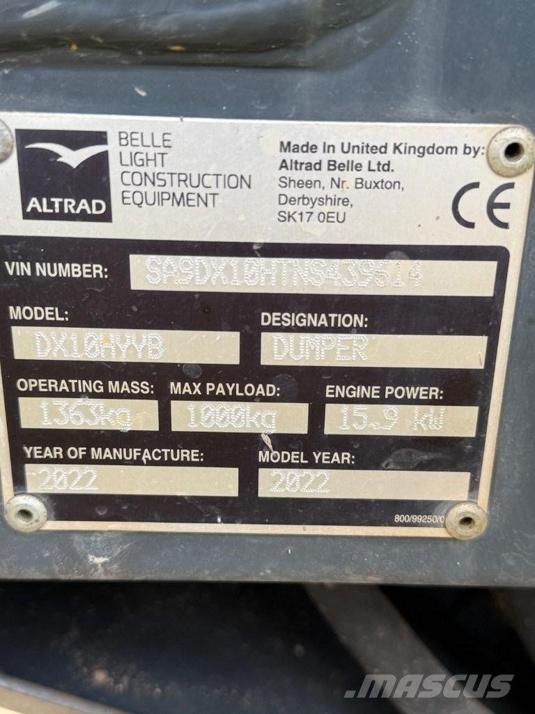 Belle DX1000HT Dumpers εργοταξίου
