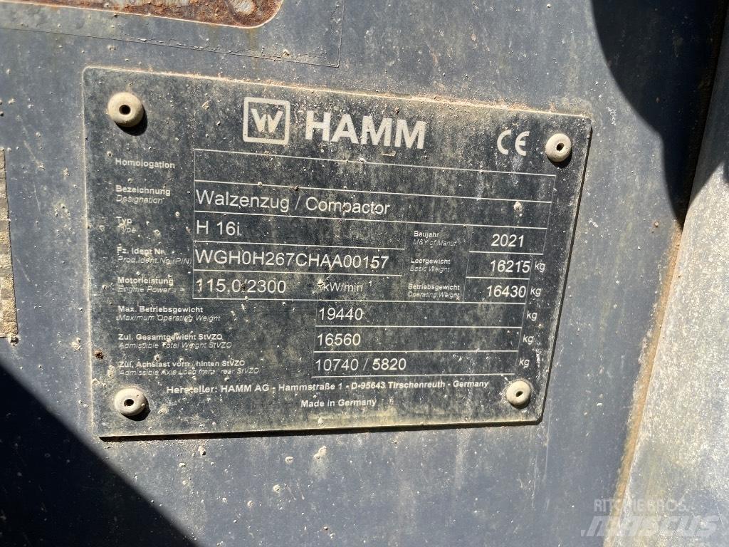 Hamm H 16 i Κύλινδροι συμπίεσης εδάφους