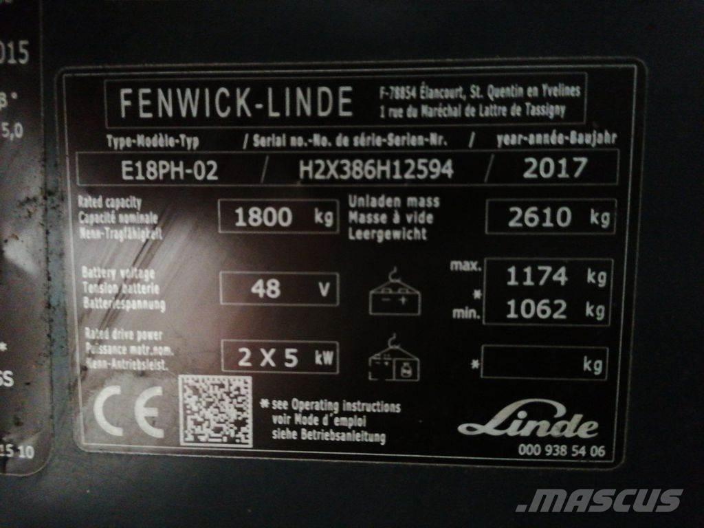 Linde E18PH Ηλεκτρικά περονοφόρα ανυψωτικά κλαρκ