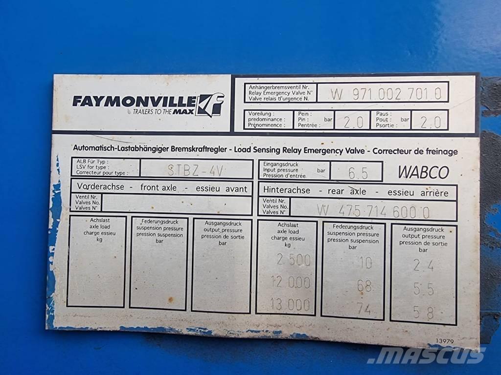 Faymonville STBZ-6VA Ημιρυμούλκες φόρτωσης κάδων