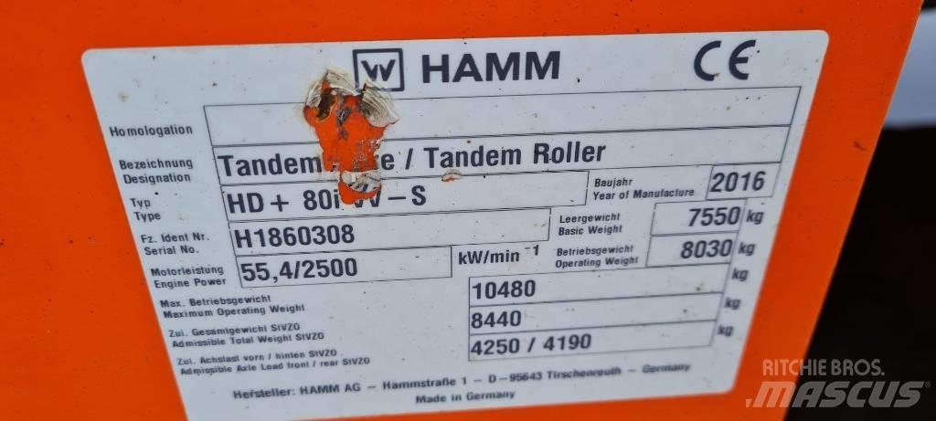 Hamm HD+ 80 i VV-S Οδοστρωτήρες διπλού κυλίνδρου