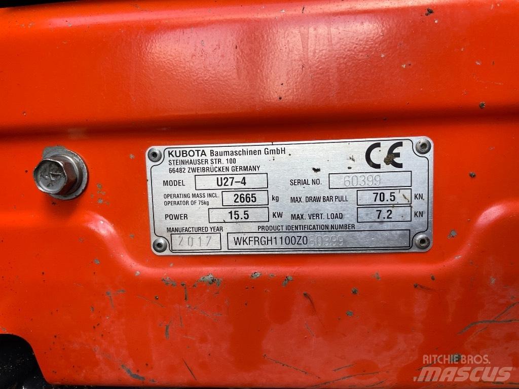 Kubota U 27-4 Εκσκαφάκι (διαβολάκι) < 7t