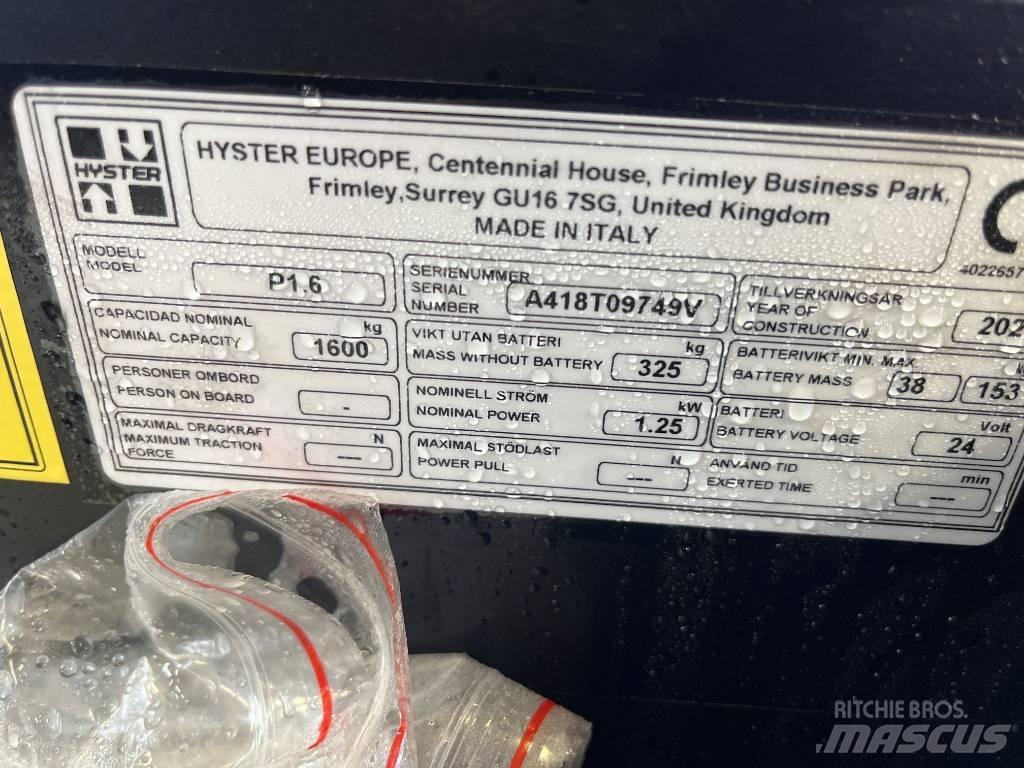 Hyster P 1.6 Χειροκίνητο περονοφόρο ανυψωτικό