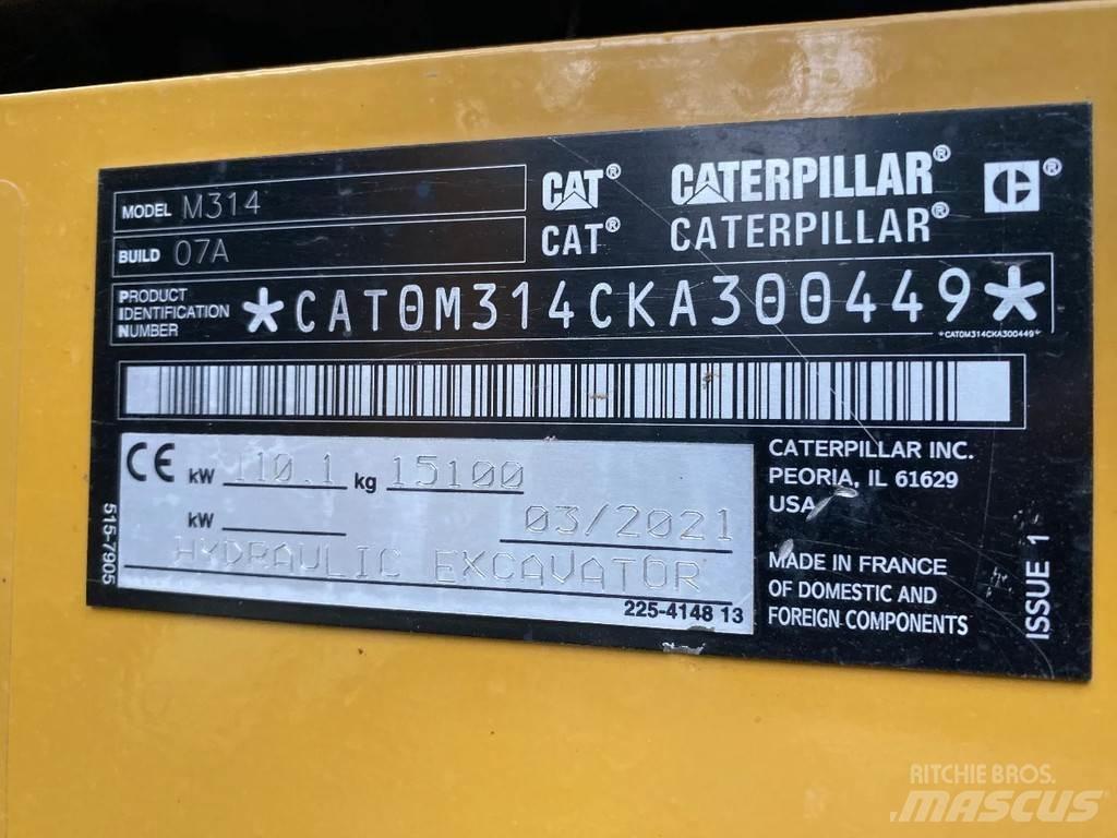 CAT 314 Next gen Εκσκαφείς με τροχούς - λάστιχα