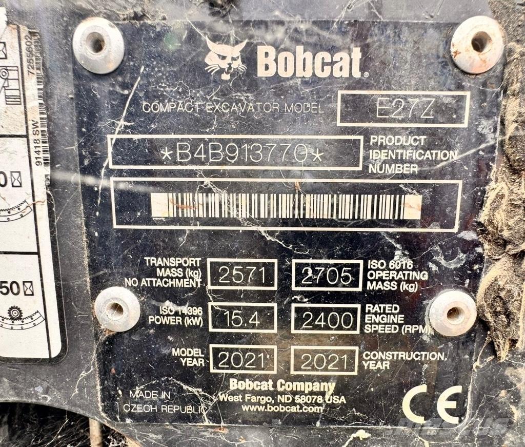 Bobcat E 27z Εκσκαφάκι (διαβολάκι) < 7t