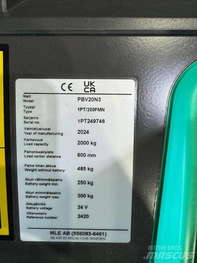 Mitsubishi PBV20N2 Χειροκίνητο περονοφόρο ανυψωτικό με πλατφόρμα
