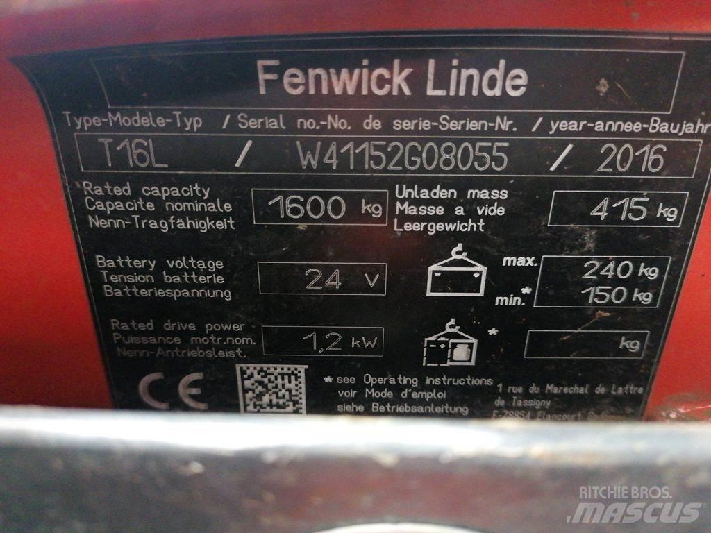 Linde T16L Χειροκίνητο ανυψωτικό αμαξίδιο