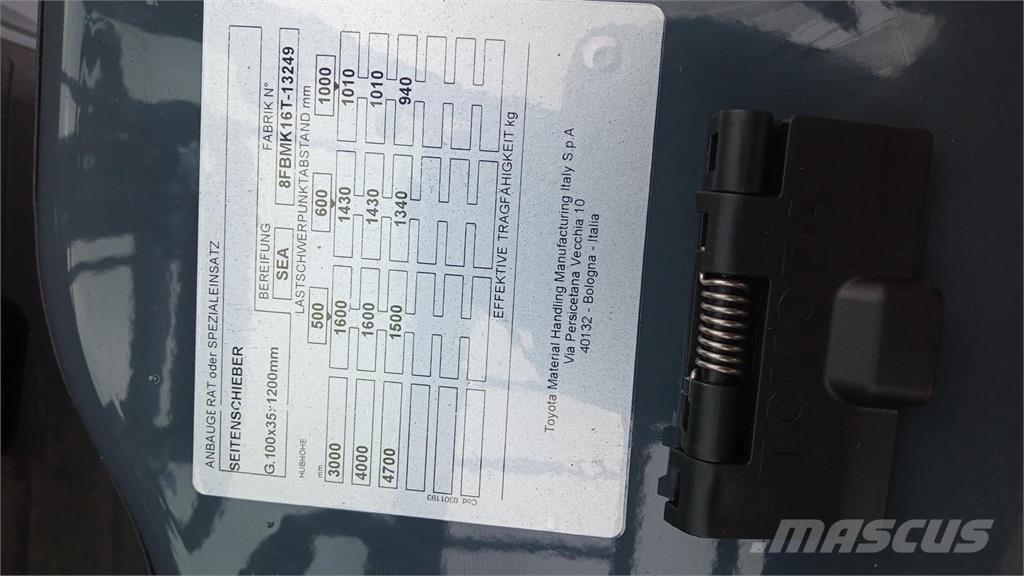 Toyota 8FBMK16T Ηλεκτρικά περονοφόρα ανυψωτικά κλαρκ