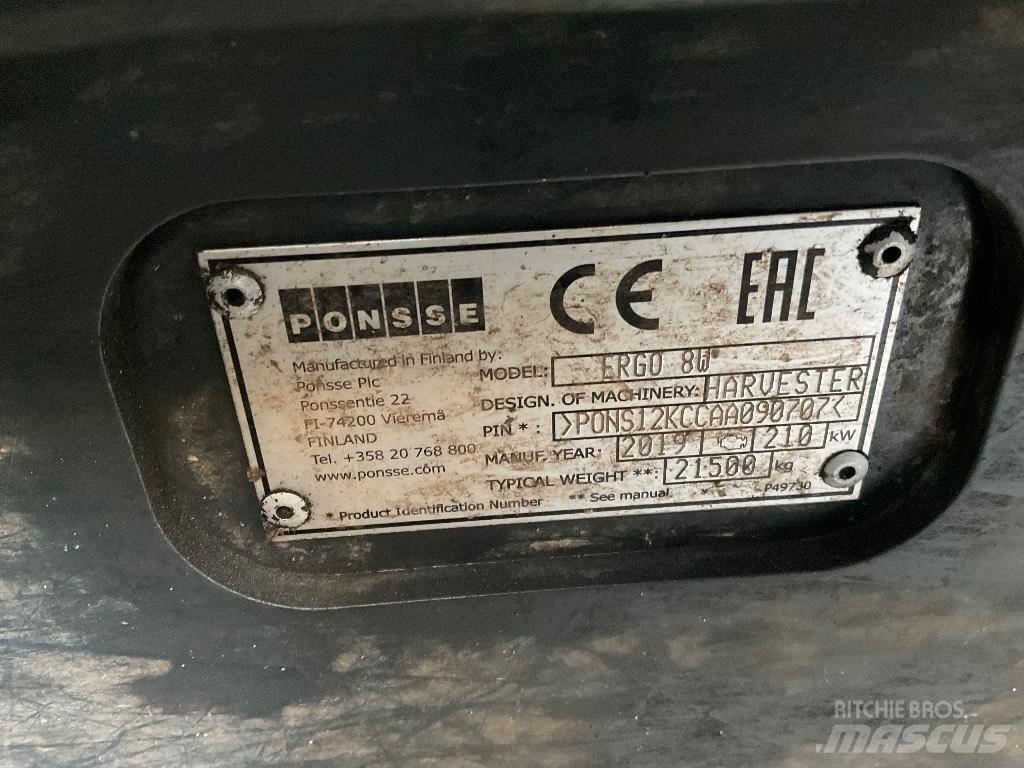 Ponsse ERGO 8W Θεριζοαλωνιστικές μηχανές