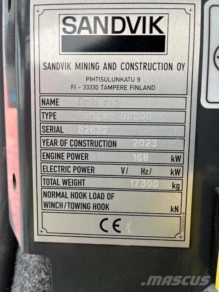 Sandvik DX800 Εξοπλισμός επιφανειακών γεωτρήσεων