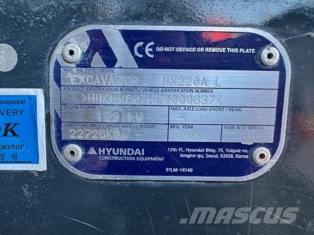 Hyundai HX 220 AL Εκσκαφείς με ερπύστριες