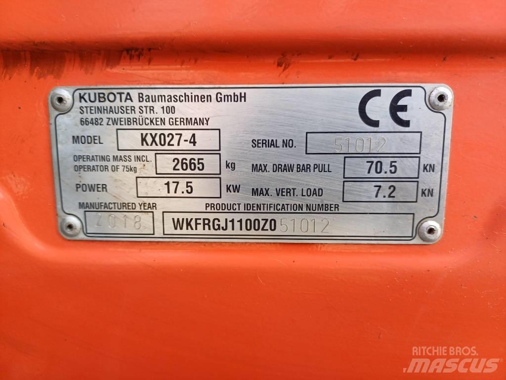Kubota KX027-4 Εκσκαφάκι (διαβολάκι) < 7t