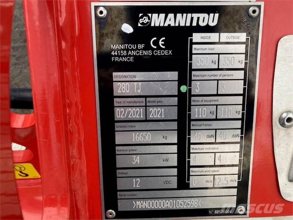 Manitou 280TJ Ανυψωτήρες με αρθρωτό βραχίονα
