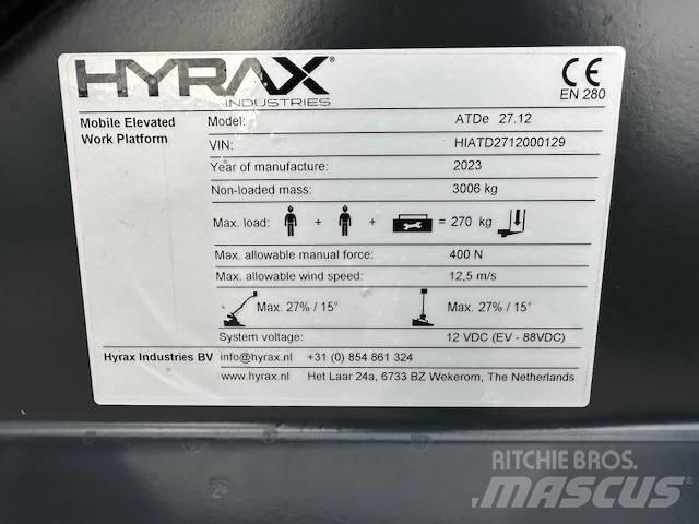 Hyrax ATDe 27.12 Ανυψωτήρες με τηλεσκοπικό βραχίονα