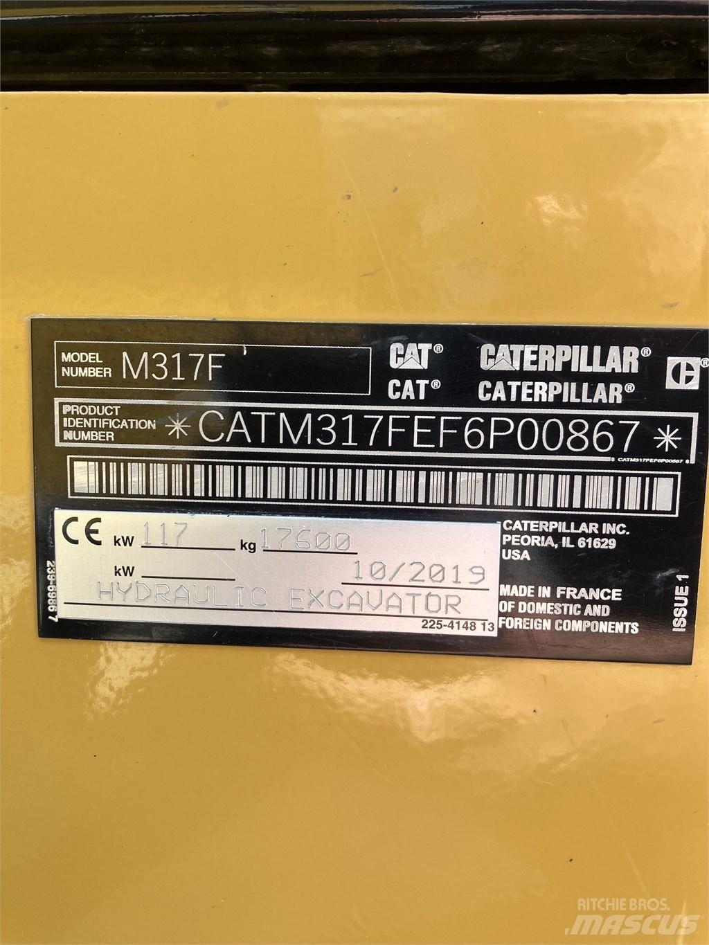 CAT 317 F Εκσκαφείς με τροχούς - λάστιχα