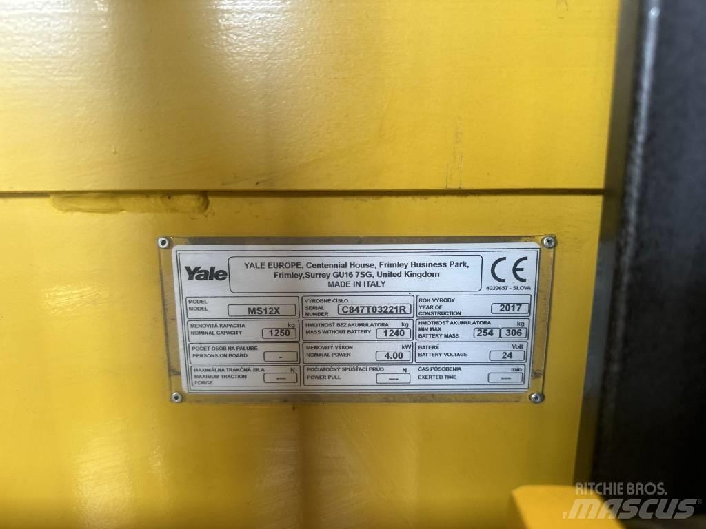 Yale MS12 Παλετοφόρα πεζού χειριστή με ιστό