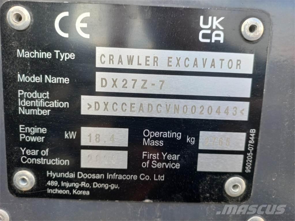 Develon DX27Z-7 Άλλα γεωργικά μηχανήματα