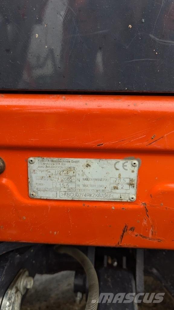 Kubota U 27-4 Εκσκαφάκι (διαβολάκι) < 7t