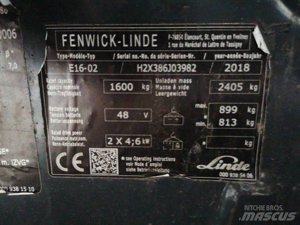 Linde E16-02 Ηλεκτρικά περονοφόρα ανυψωτικά κλαρκ