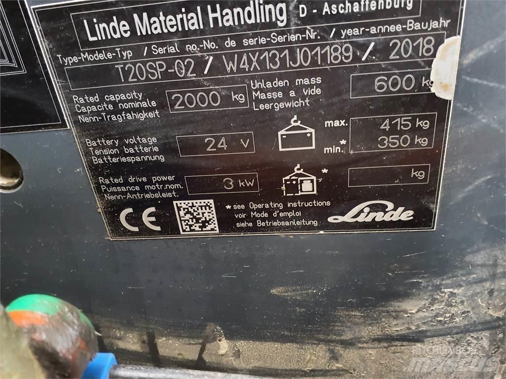 Linde T20SP kurz Χειροκίνητο περονοφόρο ανυψωτικό