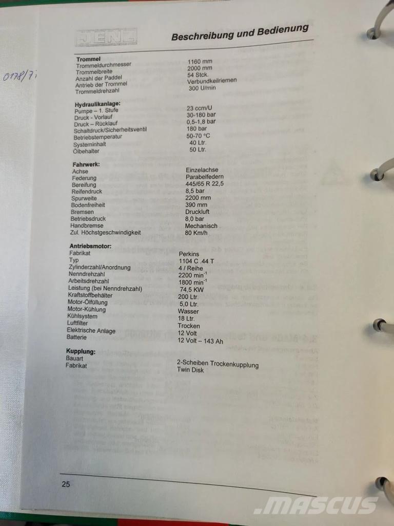 JENZ MU 2000D Τεμαχιστές αποβλήτων