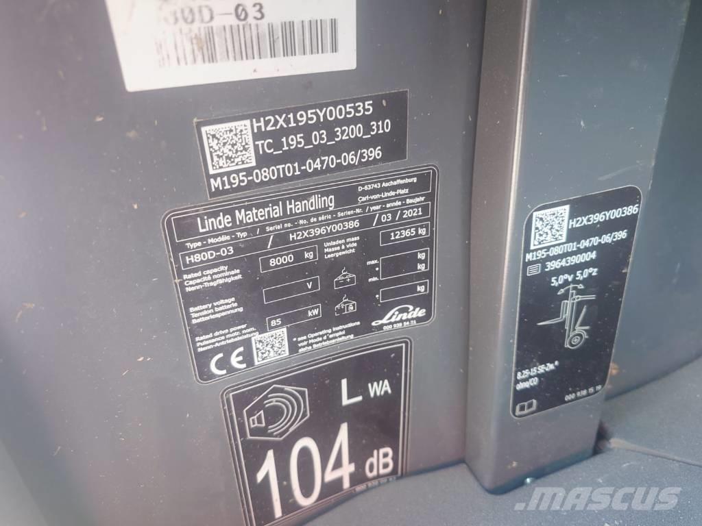 Linde H80D/396-03 Πετρελαιοκίνητα Κλαρκ