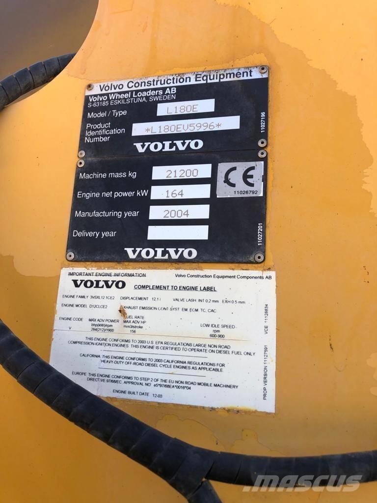 Volvo L 180 E Φορτωτές με λάστιχα (Τροχοφόροι)