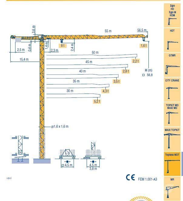 Potain MDT 132 G8 Πυργογερανοί