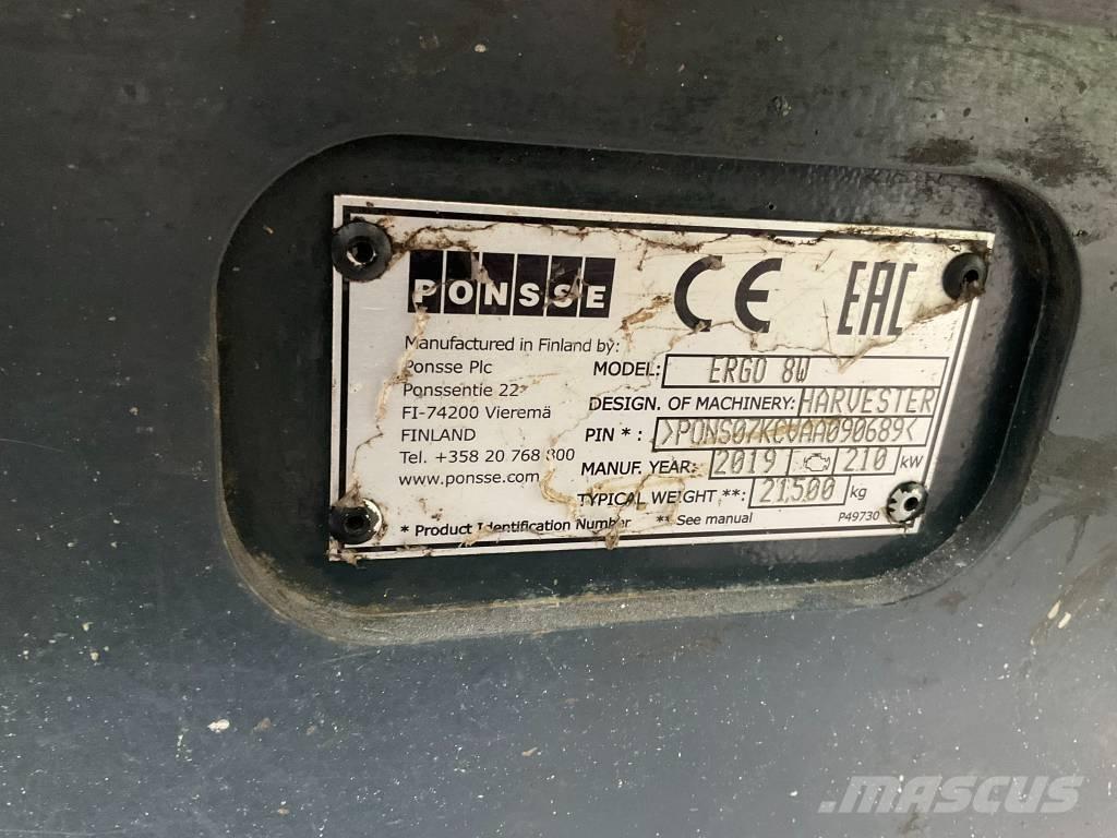 Ponsse Ergo 8W Θεριζοαλωνιστικές μηχανές